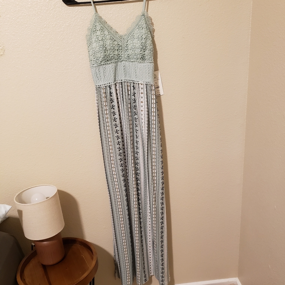 Blue green no boundaries xs maxi dress